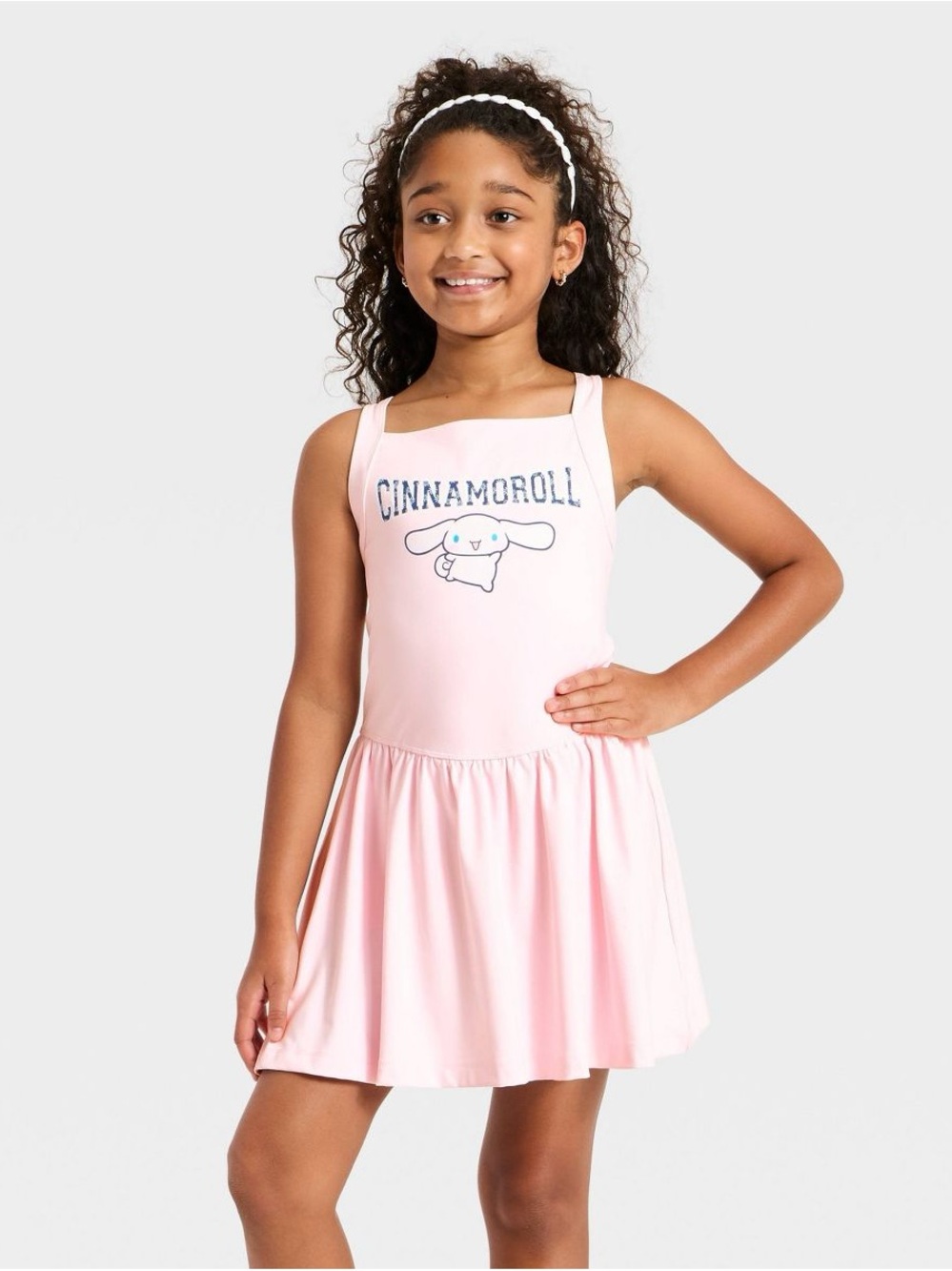 NWT Girls' Sanrio Cinnamoroll Active Dress - Light Pink Sz SM(6/7)